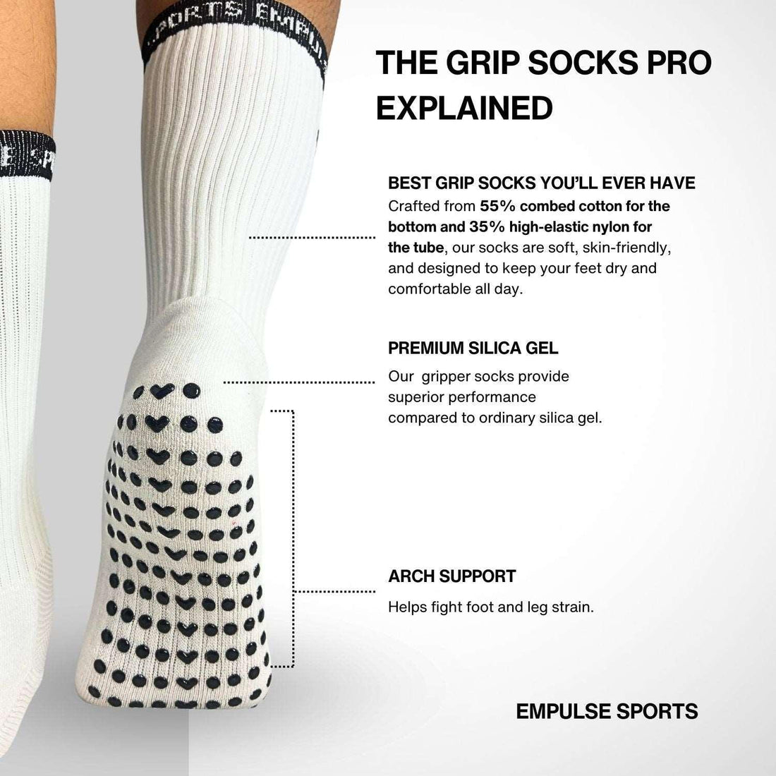 Grip Socks Pro White Peak - Empulse