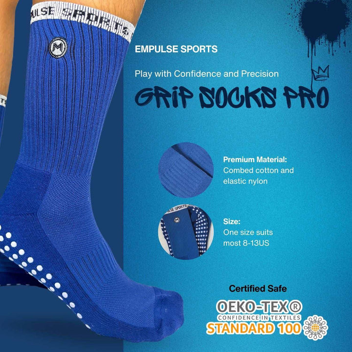 Grip Socks Pro Blue Pulse - Empulse Sports