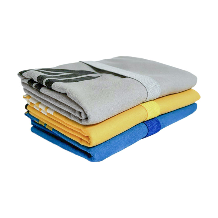 Gym Towels - 3pk  (Grey, Yellow, Blue)