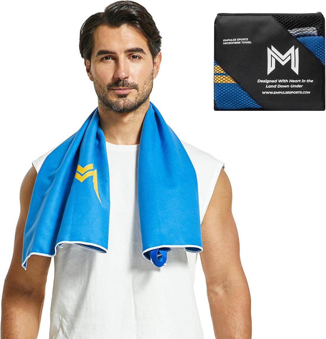 Gym Towels - 3pk  (Grey, Yellow, Blue)