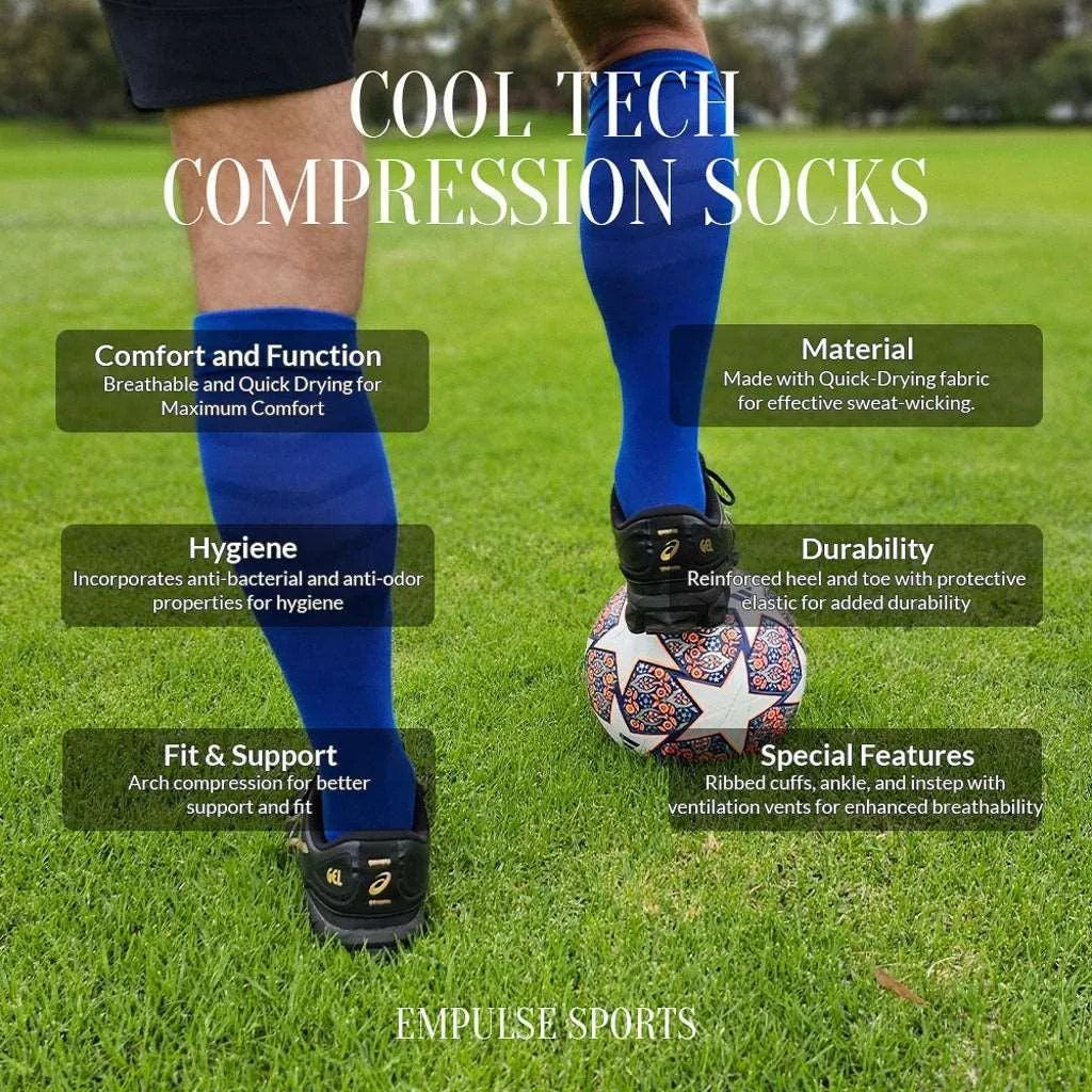 Compression Socks Blue 3-6Y US - Empulse