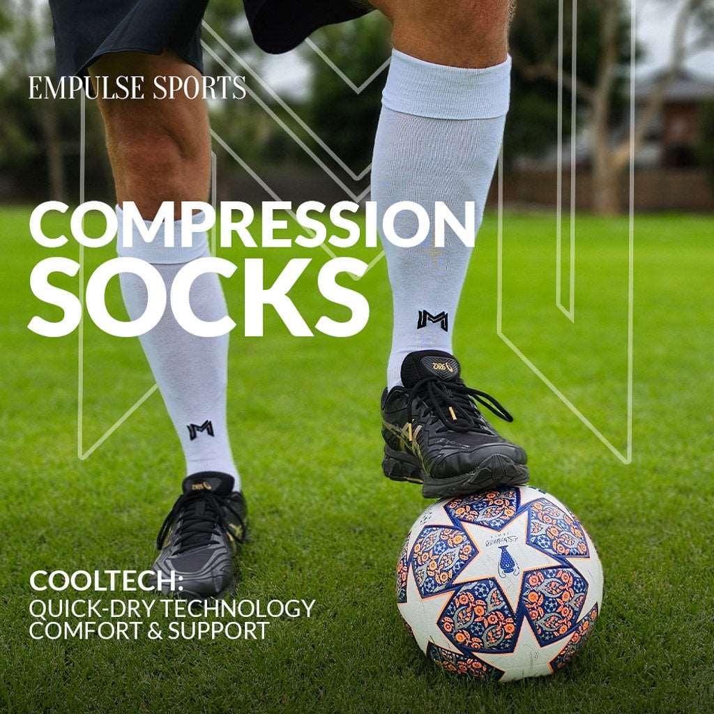 Compression Socks White 7-12 US - Empulse