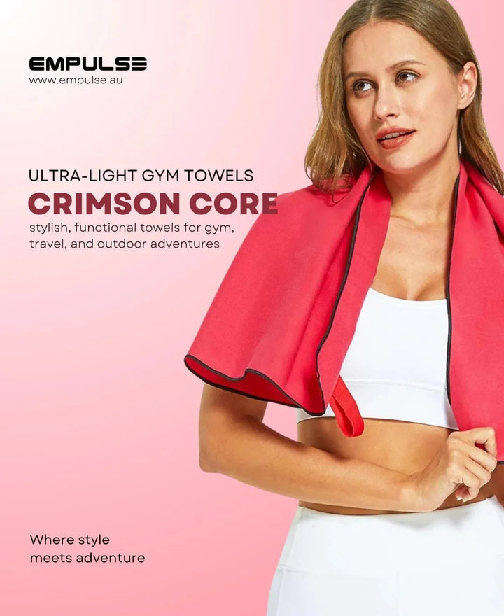 Gym Towel - Crimson Core Red - Empulse