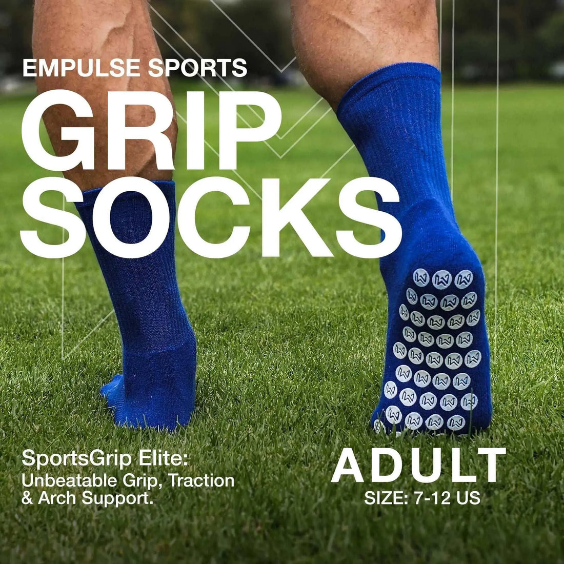 Grip Socks Elite 7-12 US Blue - Empulse