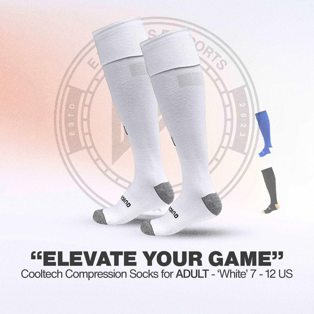 Compression Socks White 7-12 US - Empulse