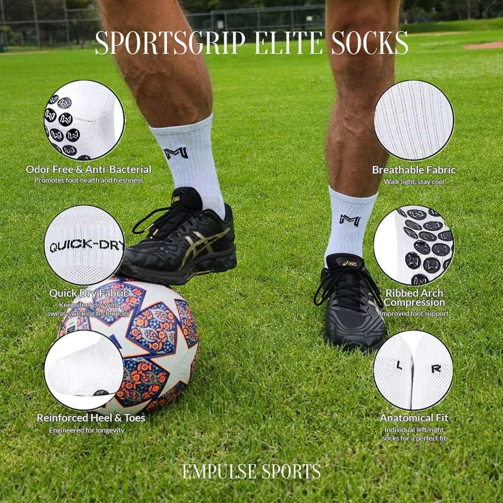 Grip Socks Elite 7-12 US White - Empulse