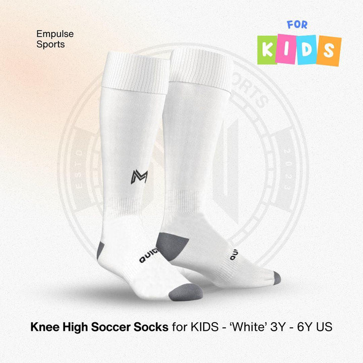 Compression Socks White 3-6Y US - Empulse