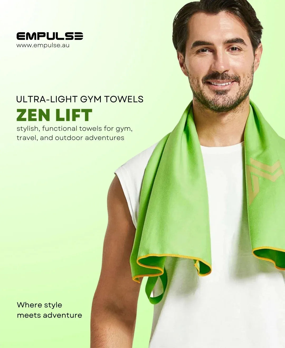 Gym Towel - Zen Lift Green - Empulse