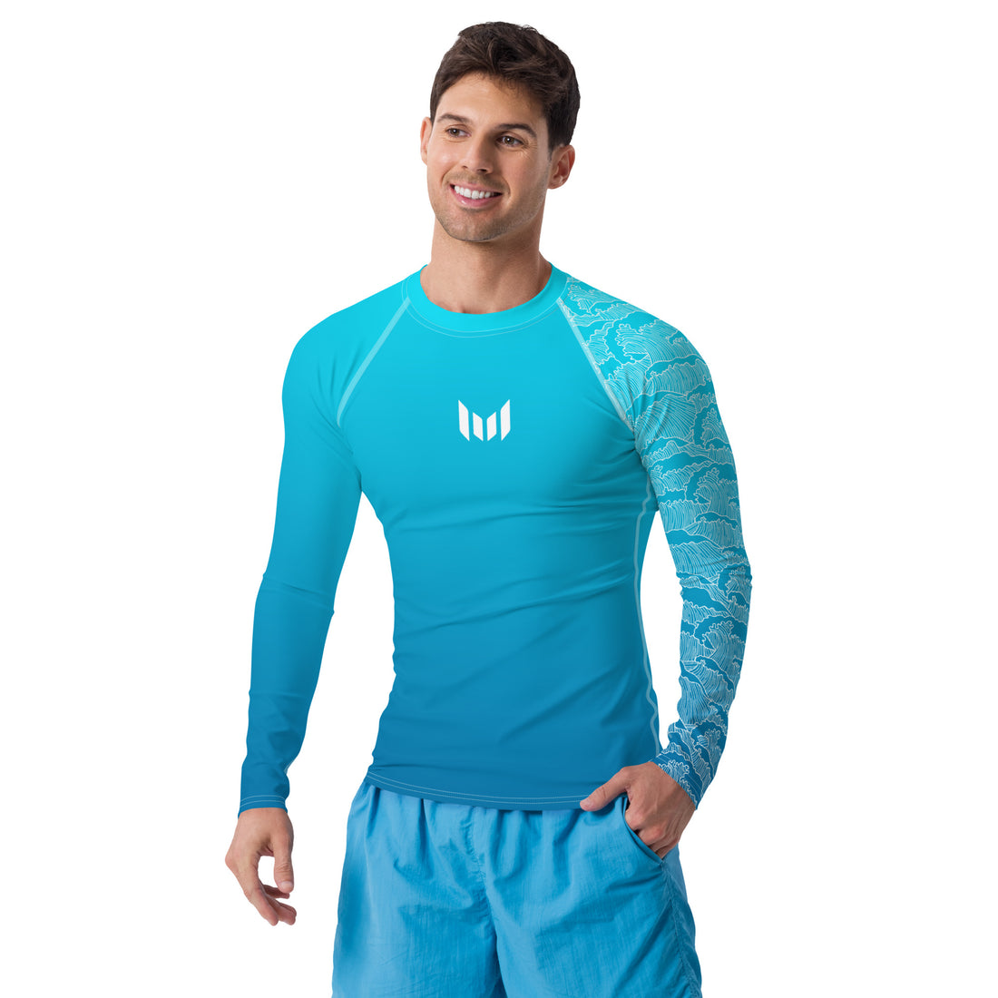 Men's Rashie - Aqua Tides - Empulse