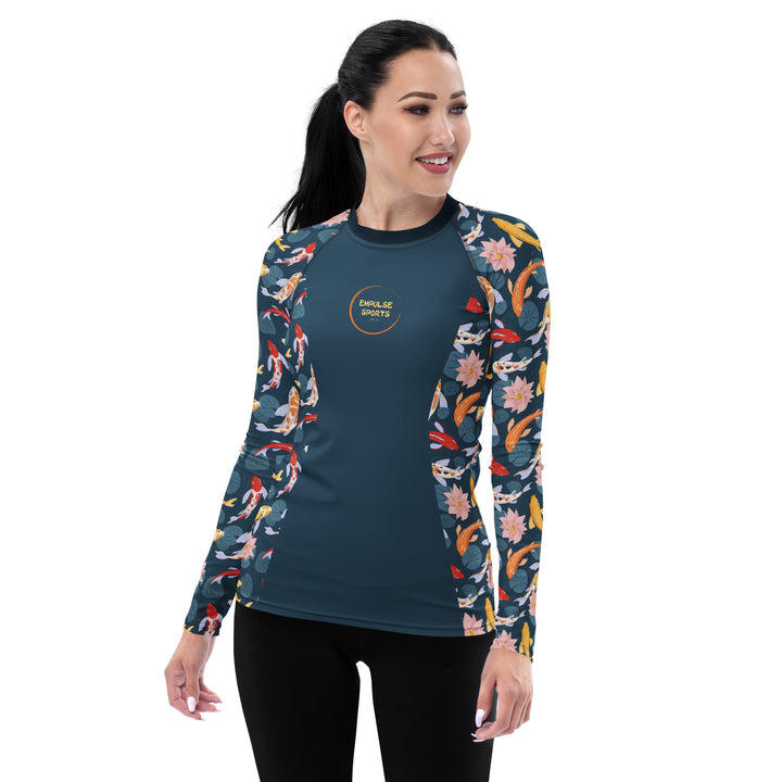 Women's Rashie - Floral Koi Fish - Empulse