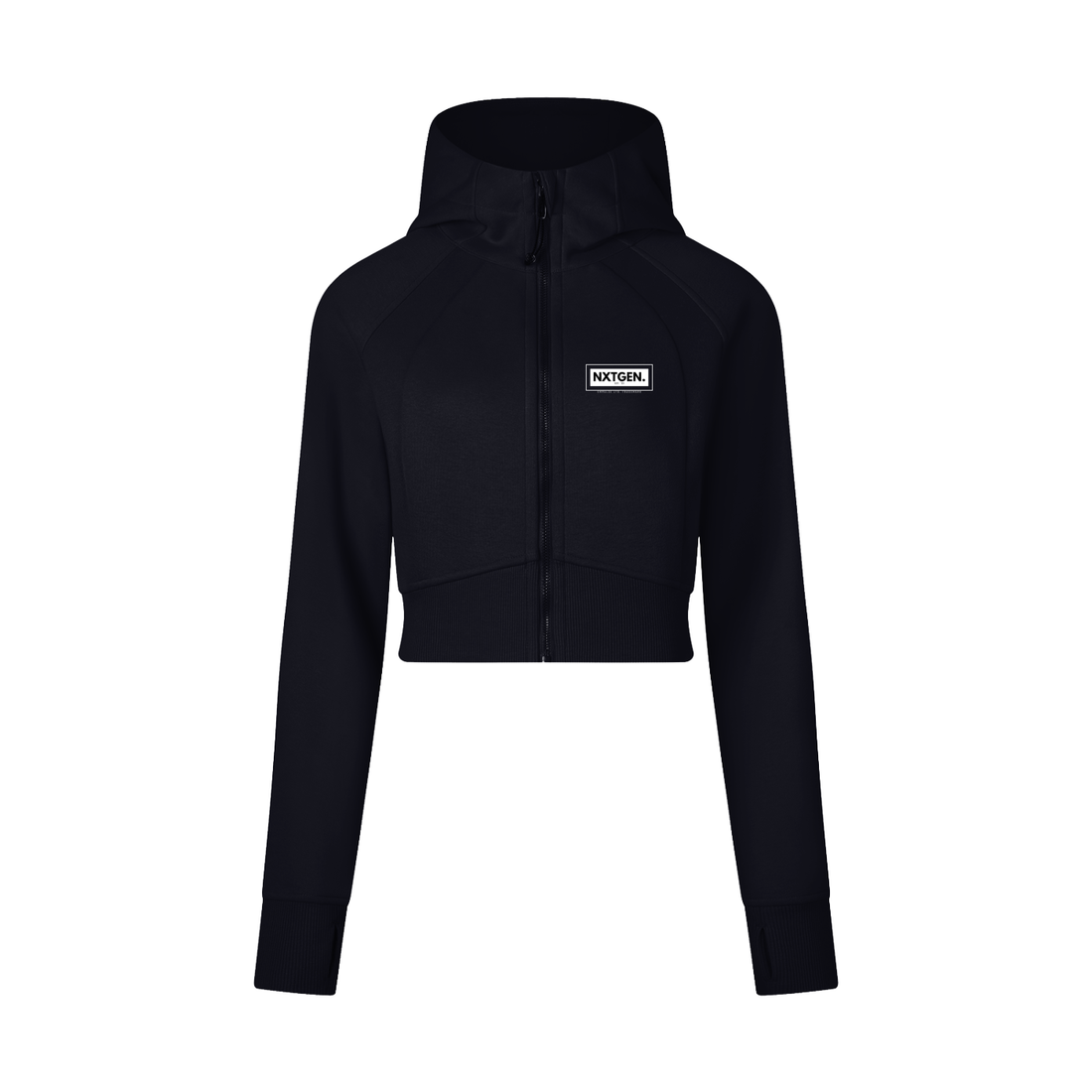 Vera Cropped Zip-Through Hoodie