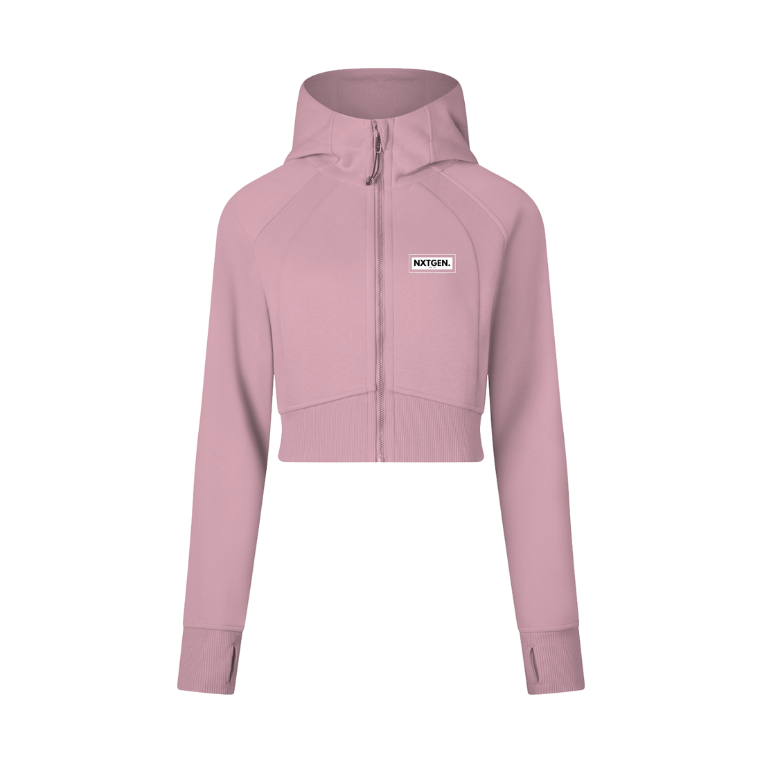 Vera Cropped Zip-Through Hoodie