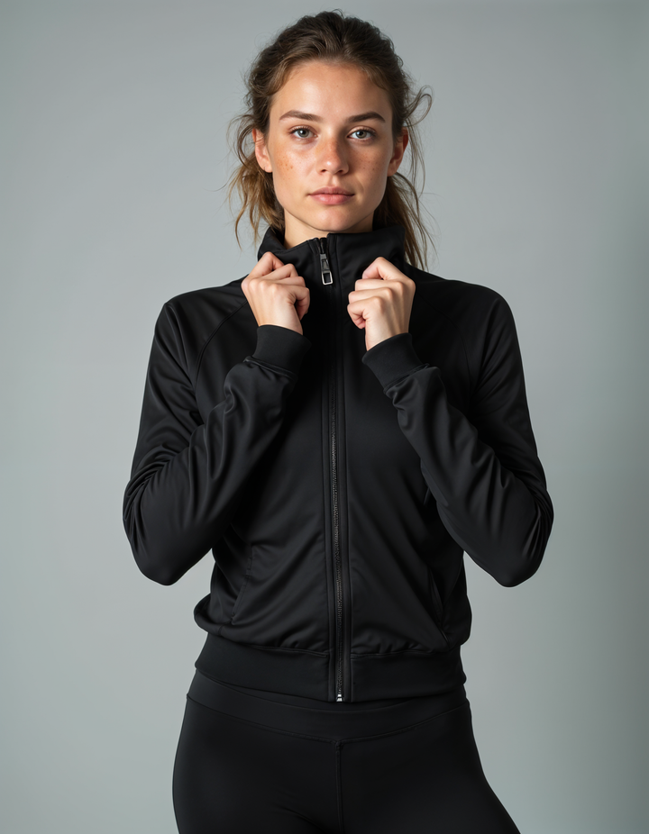 Vera Cropped Zip-Through Hoodie