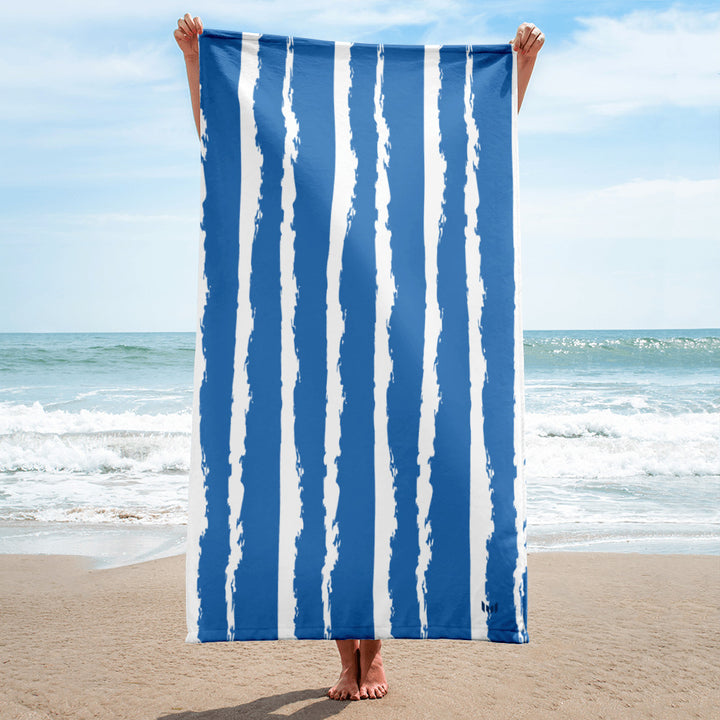 Beach Towel - Cabana Blue/White - Empulse