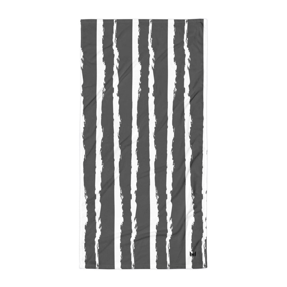 Beach Towel - Cabana Charcoal/White - Empulse