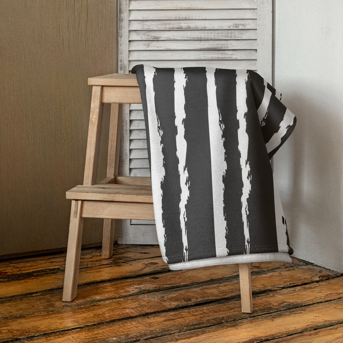 Beach Towel - Cabana Charcoal/White - Empulse