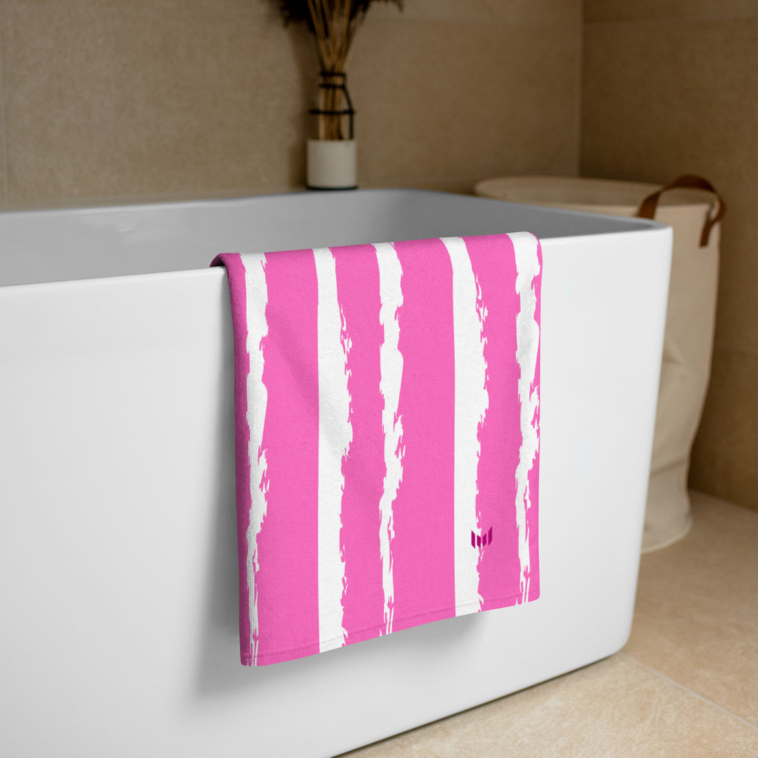 Beach Towel - Cabana Pink/White - Empulse