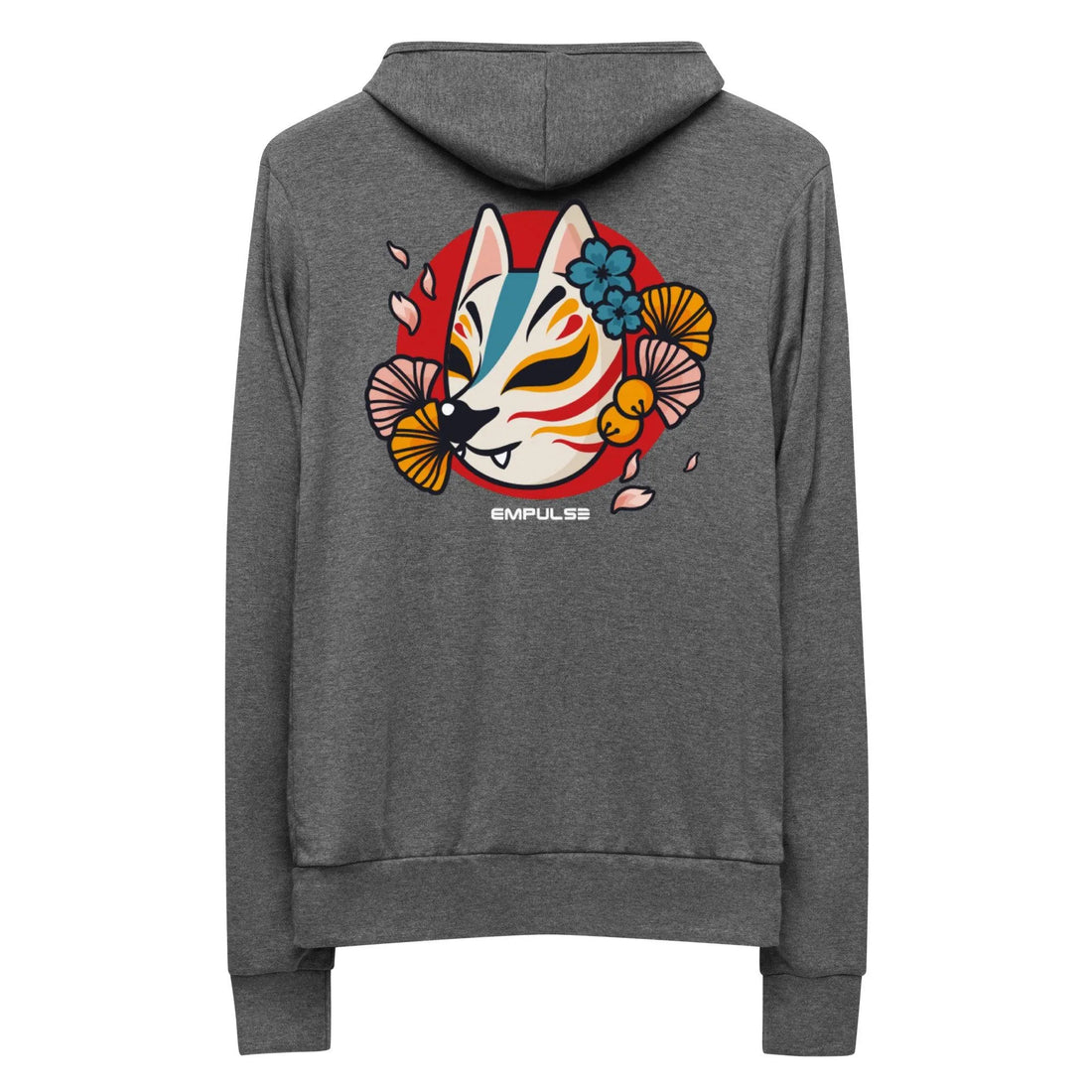 Kitsune Mask Lightweight Zip Hoodie - Empulse