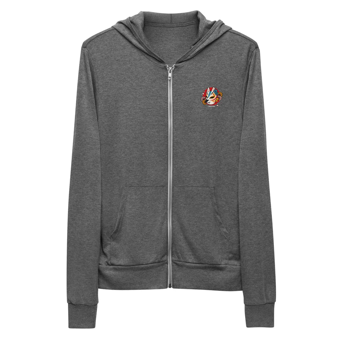 Kitsune Mask Lightweight Zip Hoodie - Empulse