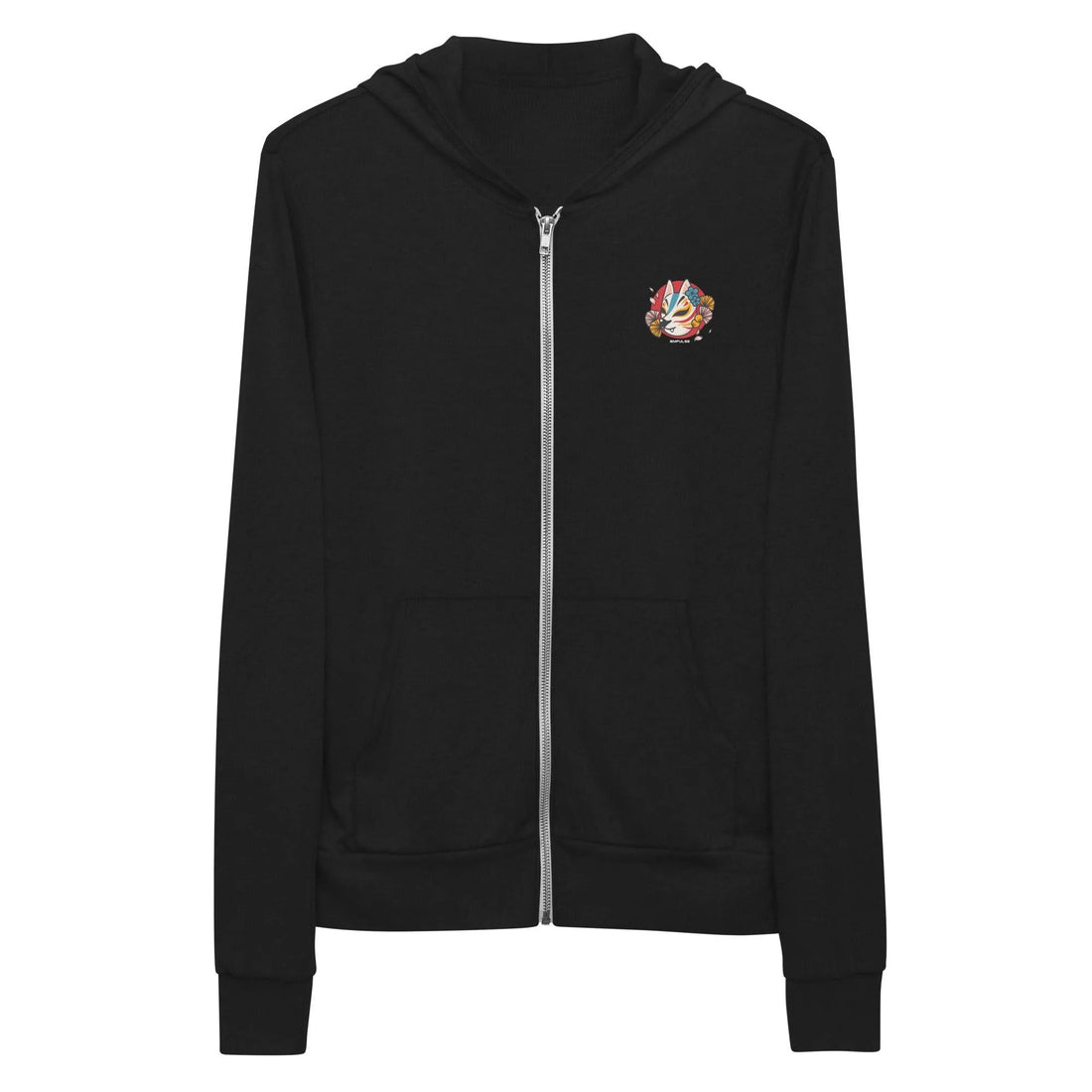 Kitsune Mask Lightweight Zip Hoodie - Empulse